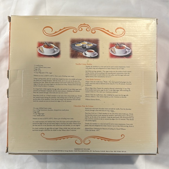 NEW Crème Brûlée Pan and Rack from Williams Sonoma - Picture 2 of 5